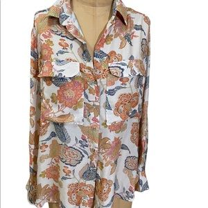 Zara Woman floral blouse